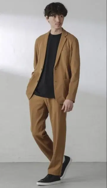 nano UNIVERSE 카멜 셋업 상의 L 하의 XL