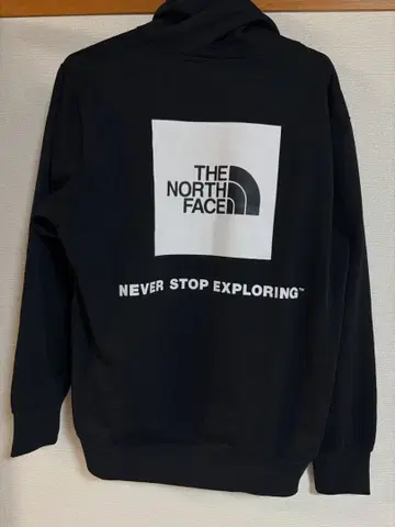 THE NORTH FACE 블랙 후드티 백 로고 S