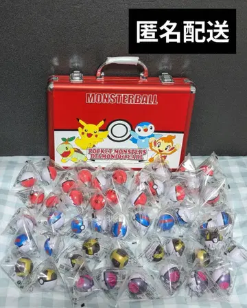 [ 익명 배송 ] 포켓몬 아타셰 케이스, 몬스터볼 피규어 48개 세트