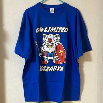 04 Limited Sazabys 포리미 건담T 로봇셔츠 파랑