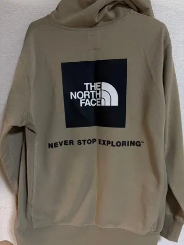 THE NORTH FACE 베이지 후드티 백 로고 M