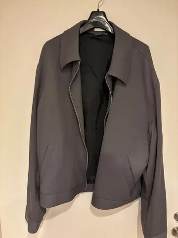 ZARA 지퍼 디테일 셔츠 자켓_그레이