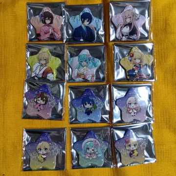 하츠네 미쿠 별 모양 캔뱃지 칠석 ver. 전체 12종 세트