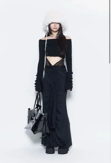 theredthread S 드레이프 노트 맥시 스커트