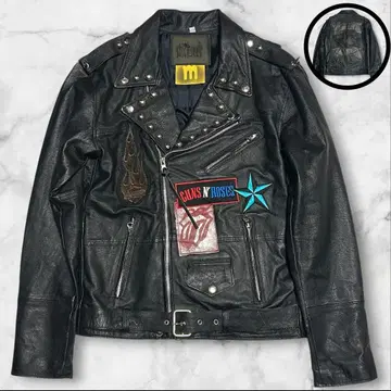 라이더 자켓 롤링 스톤스 찡 장식 스터드 펑크 커스텀