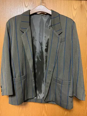 그레이와 파랑 스트라이프 자켓