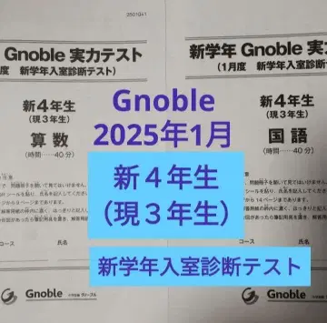 3학년 Gnoble 실력 테스트 신 4학년 2025.1 입실 진단 테스트