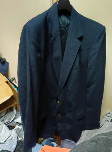 무료배송 US 구제 의류 빈티지 블레이저 테일러드 자켓 XL 네이비