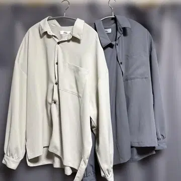 루즈 드레이프 트로미 볼륨 슬리브 셔츠