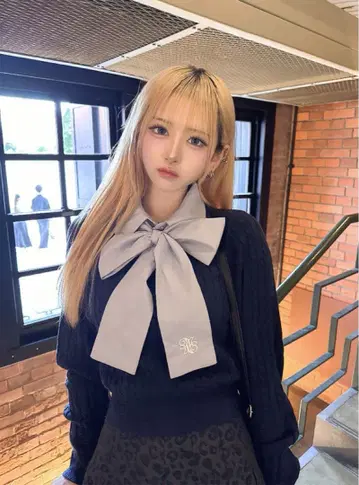 GRL 리본 포함 2Way 레이어드 스타일 케이블 니트탑 [k9394i]