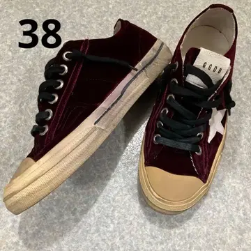 VSTAR 버건디 벨벳 스니커즈 38