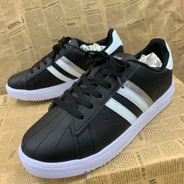 새상품 남성용 25.0cm 발수 인조 가죽 코트 스니커즈 블랙 2149