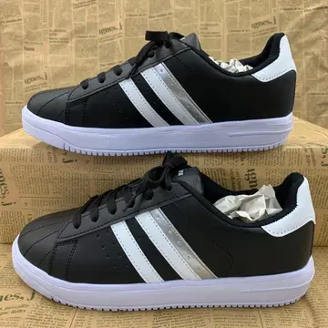 새상품 남성용 25.5cm 발수 인조 가죽 코트 스니커즈 블랙 2149