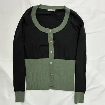 띠어리 럭스 실크 혼방 가디건 긴팔 블랙 그린 M