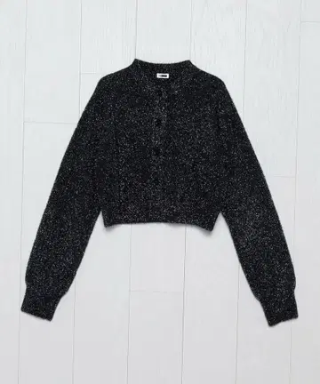 택 포함 미사용 H BEAUTY&YOUTH 스파클 니트 가디건 블랙