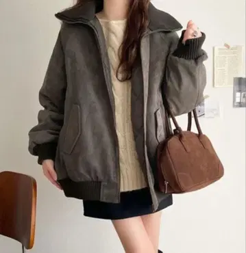 리브 터틀 오버 사이즈 스웨이드 블루종