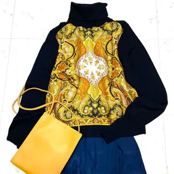 미사용급 빅 사이즈 ETRO 에트로 스카프 절개 니트 42