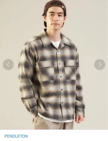 펜들턴 오픈 카라 체크 셔츠