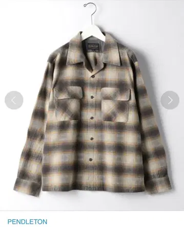 펜들턴 오픈 카라 체크 셔츠