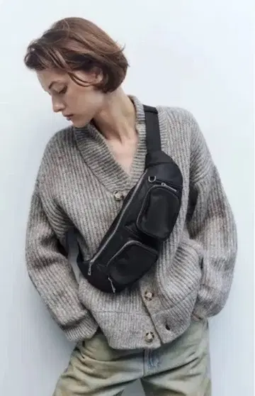 ZARA 자라 포켓 벨트백 숄더백 나일론 바디백