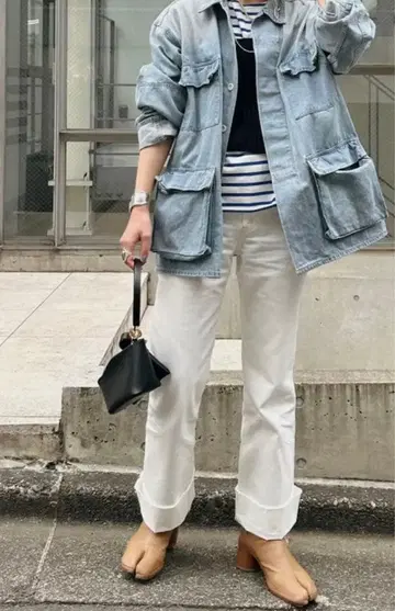 [ 새상품 ] SHENERY 시너리 롤업 와이드 데님 팬츠 36