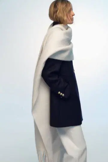 ZARA 와이드 프린지 스카프