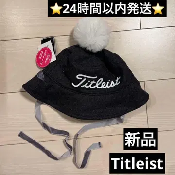 [ 새상품 ] 타이틀리스트 골프 여성용 버킷 햇 폼폼 부착