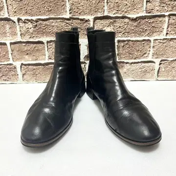 MACKINTOSH 사이드 고어 24cm 라운드토 블랙 가죽 부츠