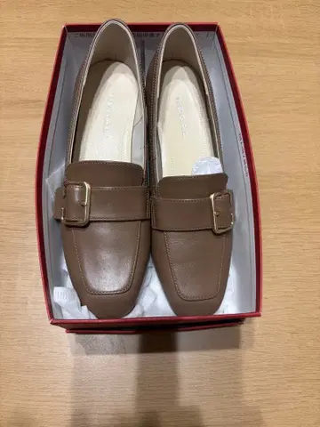 REGAL 버클 브라운 힐 로퍼 새상품 24cm