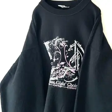저지 음표 트레이닝복 Choir 맨투맨 L 블랙 블랙 구제 의류