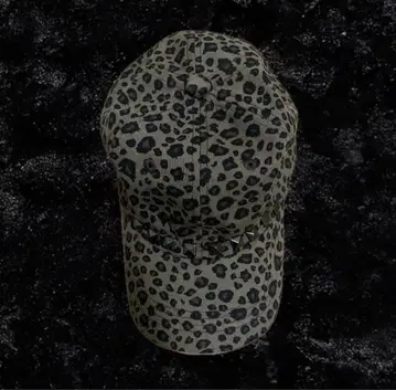 y2k 레오파드 스터드 캡 펑크 표범 무늬