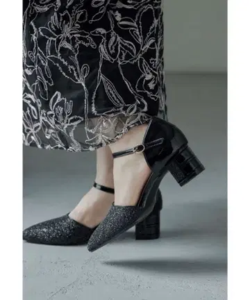 niana 글리터 청키힐 펌프스 결혼식 동창회 포멀