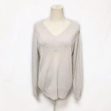 23구 캐시미어 혼방 V넥 니트 38 베이지 계열 온워드 카시야마