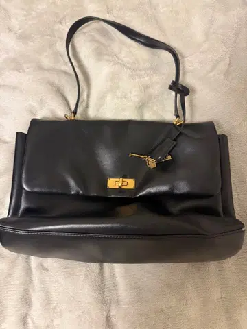 블랙 가죽 핸드백 조정 가능 스트랩