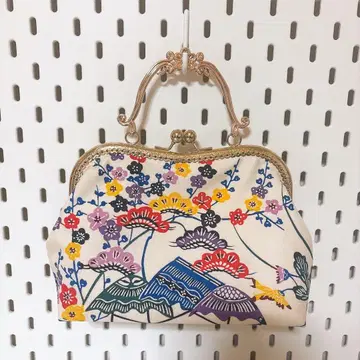 기모노 리메이크 가마구치 백 코몬 핸드메이드