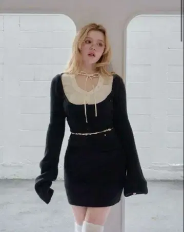 andmary Rebecca ribbon knit tops & skirt