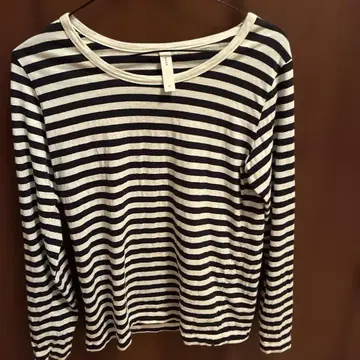 prit 스트라이프 긴팔 T셔츠 네이비 화이트