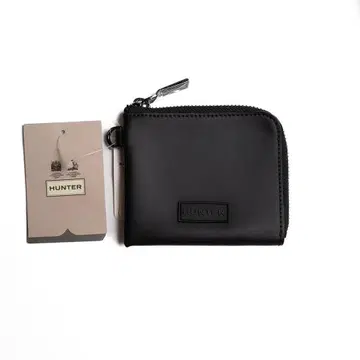 레어 HUNTER 밴딩 가죽 지갑 블랙 미사용 컴팩트