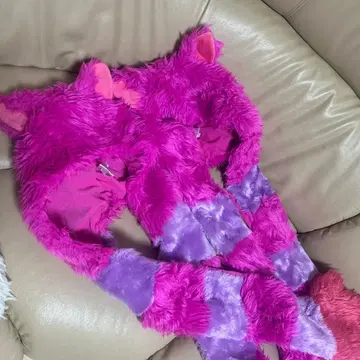 디즈니 리조트 팬캡 체셔 고양이 머플러 모자 2개 세트