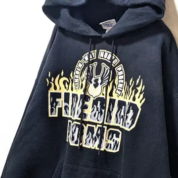 챔피온 파이어버드 포머스 로고 후드 맨투맨 블랙 구제 의류