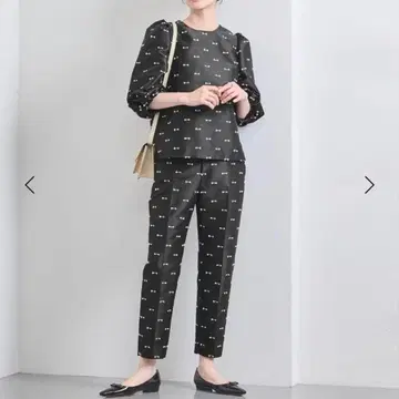 유나이티드 애로우즈 리본컷 자카드 블라우스