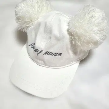 디즈니 리조트 폼폼 포함 캡 미키마우스 화이트