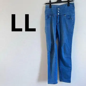 스키니 데님 [LL] 파랑 3개 버튼 스트레치 있음 새상품급