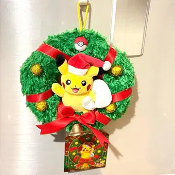 포켓몬 산타 피카츄 봉제 인형 리스 크리스마스 일루미네이션