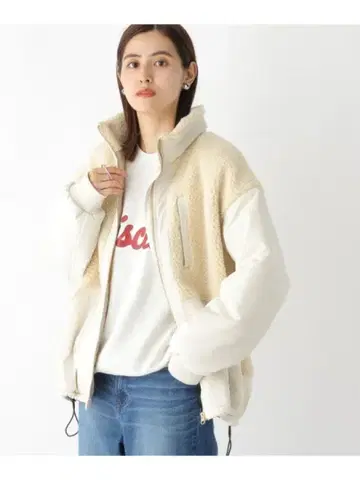 새상품 LEPSIM 렙심 절개 스탠드 보아 자켓 아우터