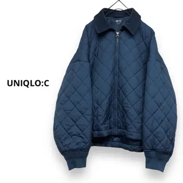 정가 7,990엔 UNIQLO:C 유니클로 씨 퍼프 테크 블루종 블루 S