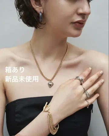 Heart Double Chain Necklace GDMIX