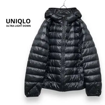 UNIQLO 울트라 라이트 다운 후드 부착 자켓 블랙 M