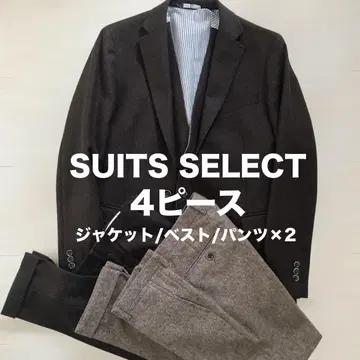 [ 새상품급 ] 정장 셀렉트 3 피스 셋업 체크 무늬 네이비 Y5