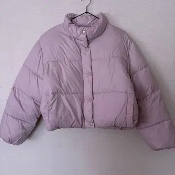 K-pop 한국 숏 기장 핑크 다운 자켓